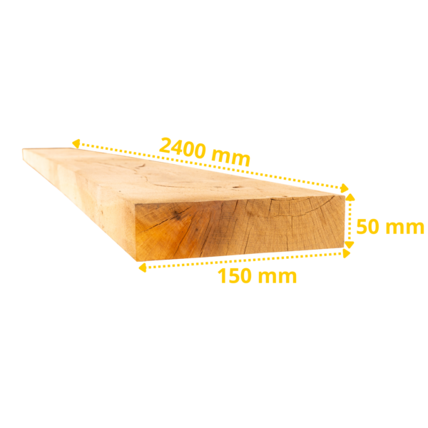 Paquet de 60 x Planches de Chêne – 2400 x 200 x 50 mm