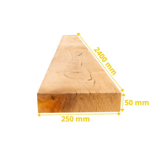 Lot de 30 x Planches de Chêne – 2400 x 250 x 50 mm