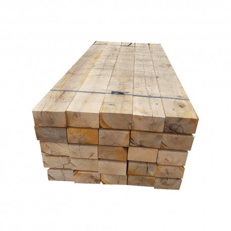 60X Traverses chemin de fer en bois – Chêne – 2600 x 250 x 150 mm