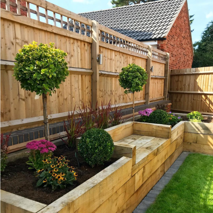 Pack de 56 mini traverses de bois traitées UC3 | 2,4 m x 150 mm x 75 mm