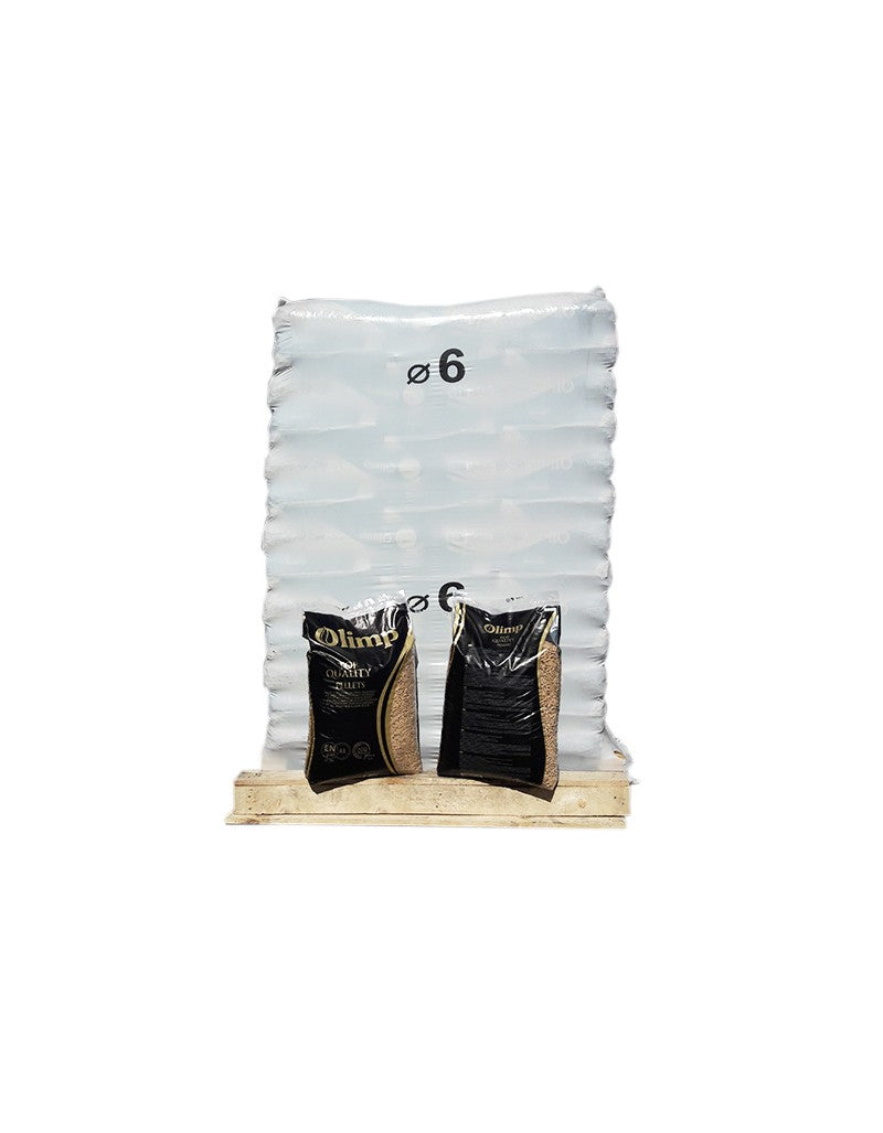 Granulés OLIMP Din+, EN+A1 – Palette de 15 sacs de 15kg
