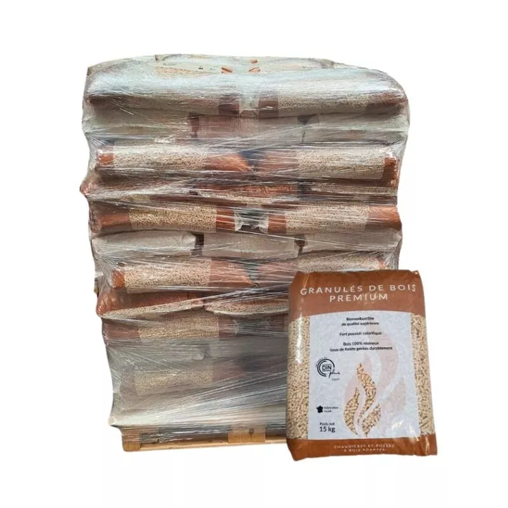 Pellet Rochefort – Palette de 65 sacs de 15kg – 100% résineux